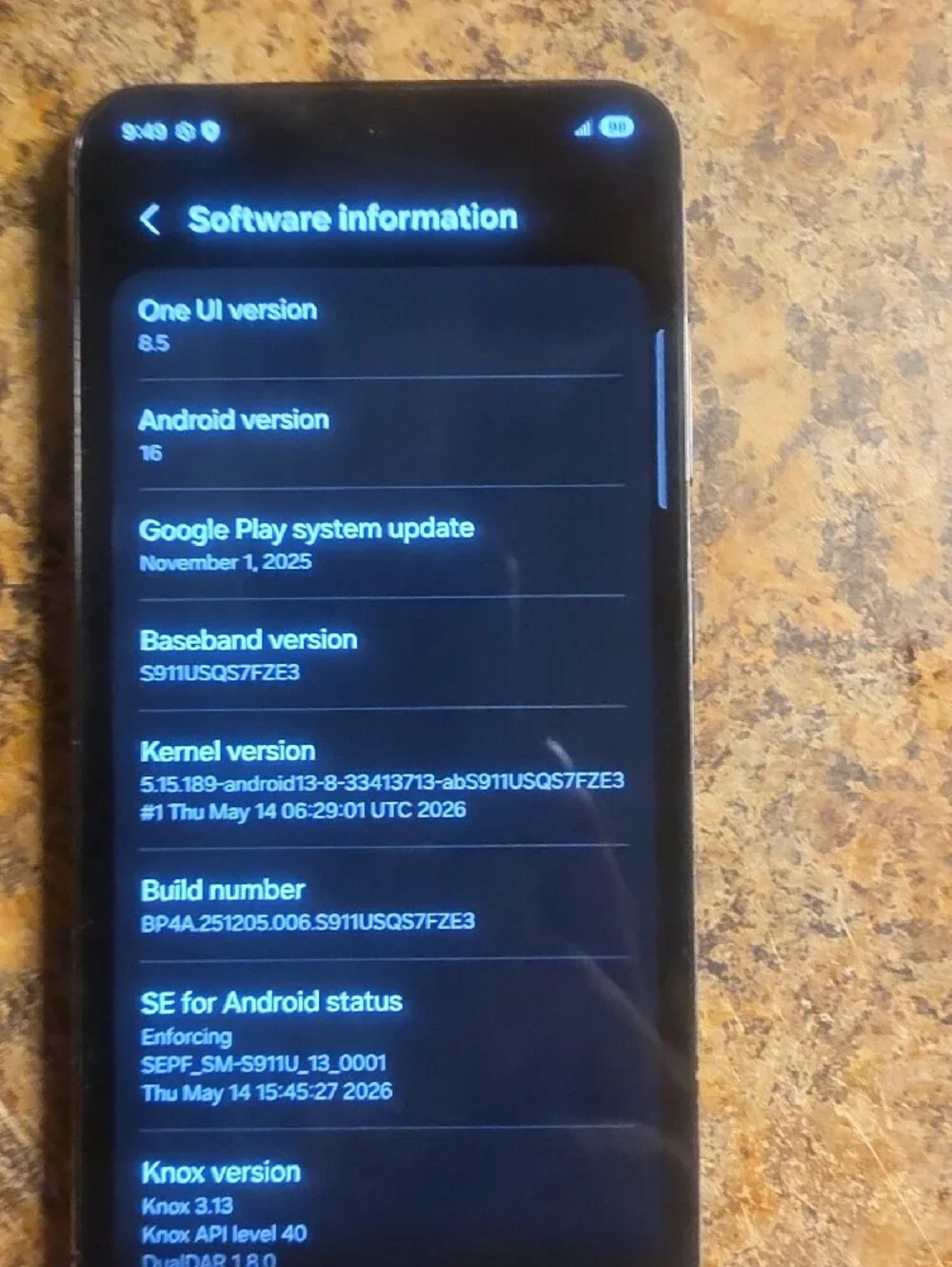 Samsung Galaxy S23 Smartphone - Black Front Display